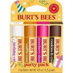 Burt's Bees Party Pack - Birthday Cake Variety - 0.6oz/4ct