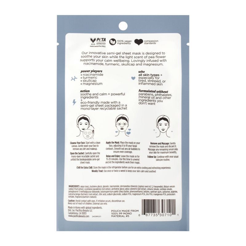slide 2 of 2, Pacifica Calming Sheet Mask - 0.67 fl oz, 0.67 fl oz