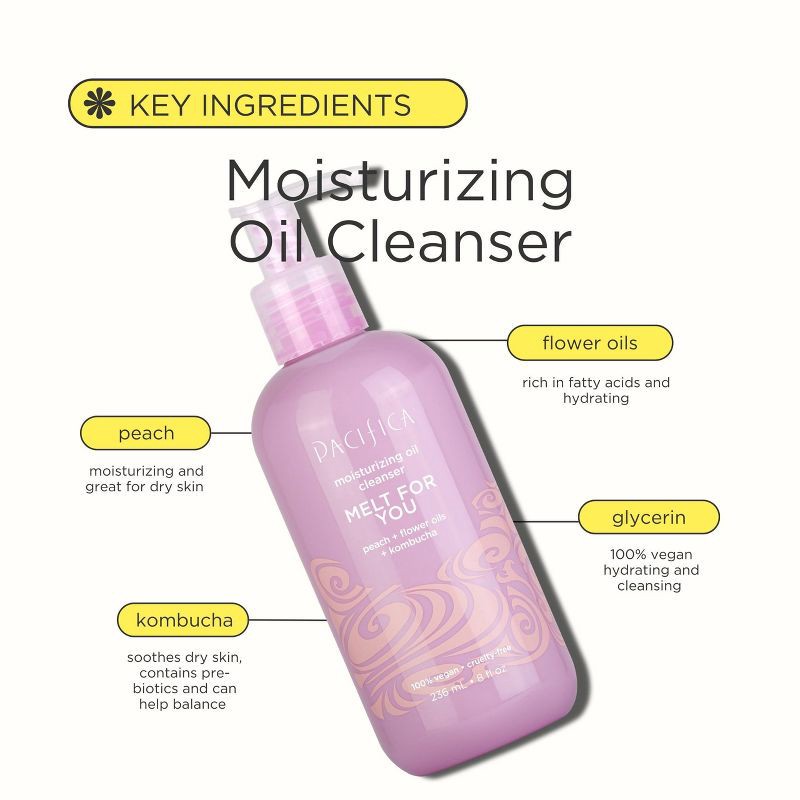 slide 3 of 9, Pacifica Moisturizing Oil Cleanser - Melt for You - 8 fl oz, 8 fl oz