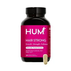 HUM Nutrition Hair Strong Vegan Capsules for Hair Growth + Strength + Thickness - 30ct