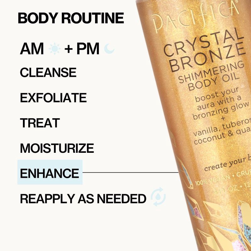 slide 5 of 9, Pacifica Shimmering Body Oil - Crystal Bronze - 4 fl oz, 4 fl oz
