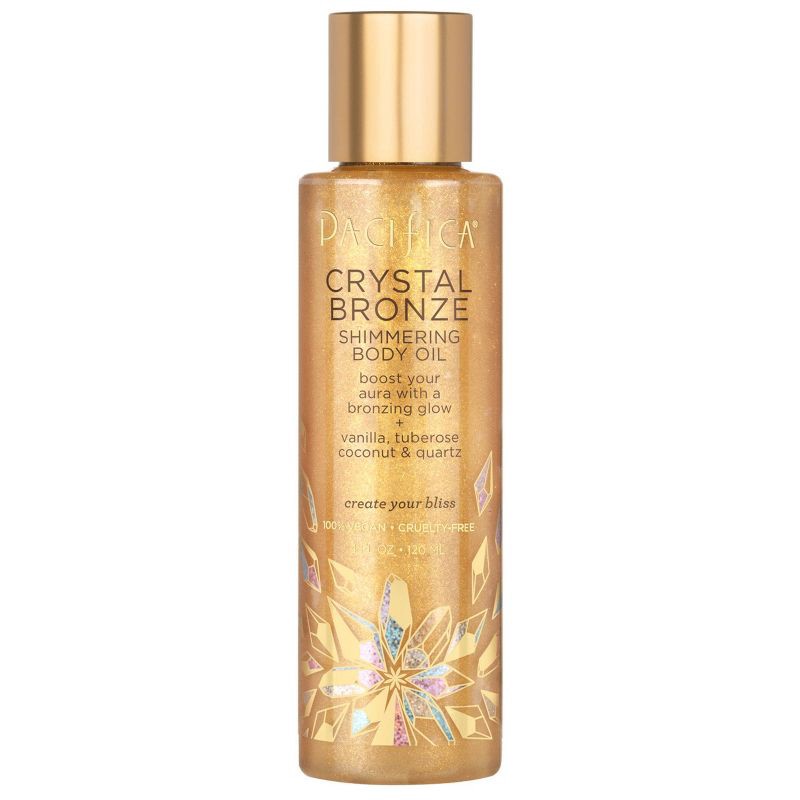slide 1 of 9, Pacifica Shimmering Body Oil - Crystal Bronze - 4 fl oz, 4 fl oz