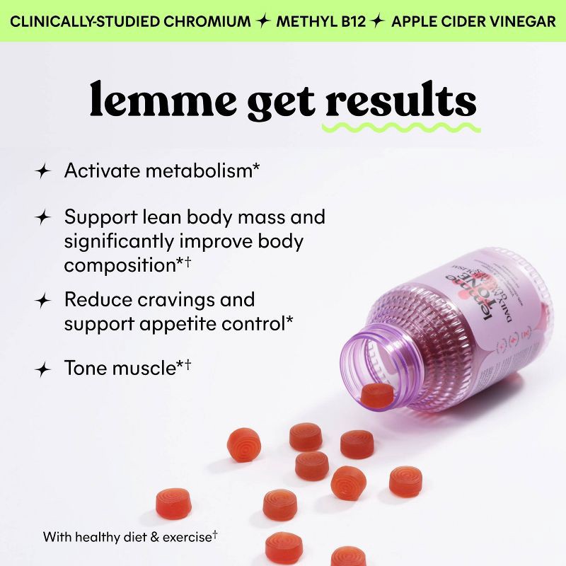 slide 3 of 7, Lemme Tone Gummies - 60ct, 60 ct