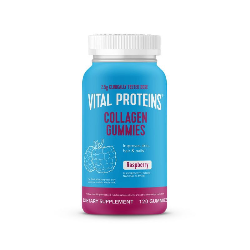 slide 1 of 7, Vital Proteins Collagen Gummies - Raspberry - 120ct, 120 ct