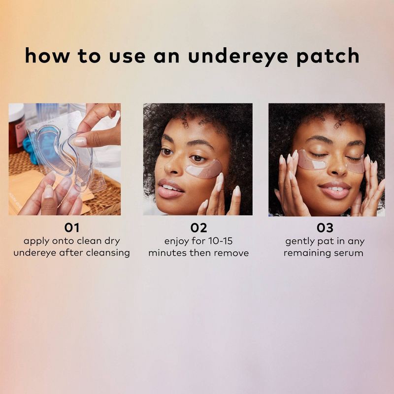 slide 4 of 7, The Good Patch De-Puff Hydrogel Undereye Patch Set, 1 ct