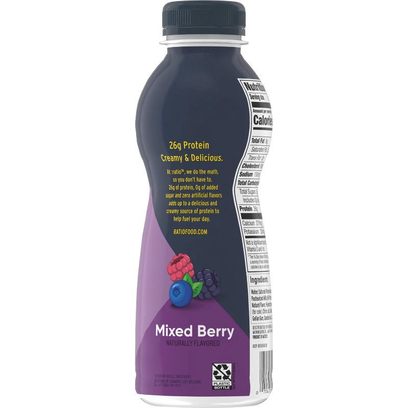 slide 5 of 12, :ratio Protein Yogurt Beverage Mixed Berry - 10.8oz, 10.8 oz