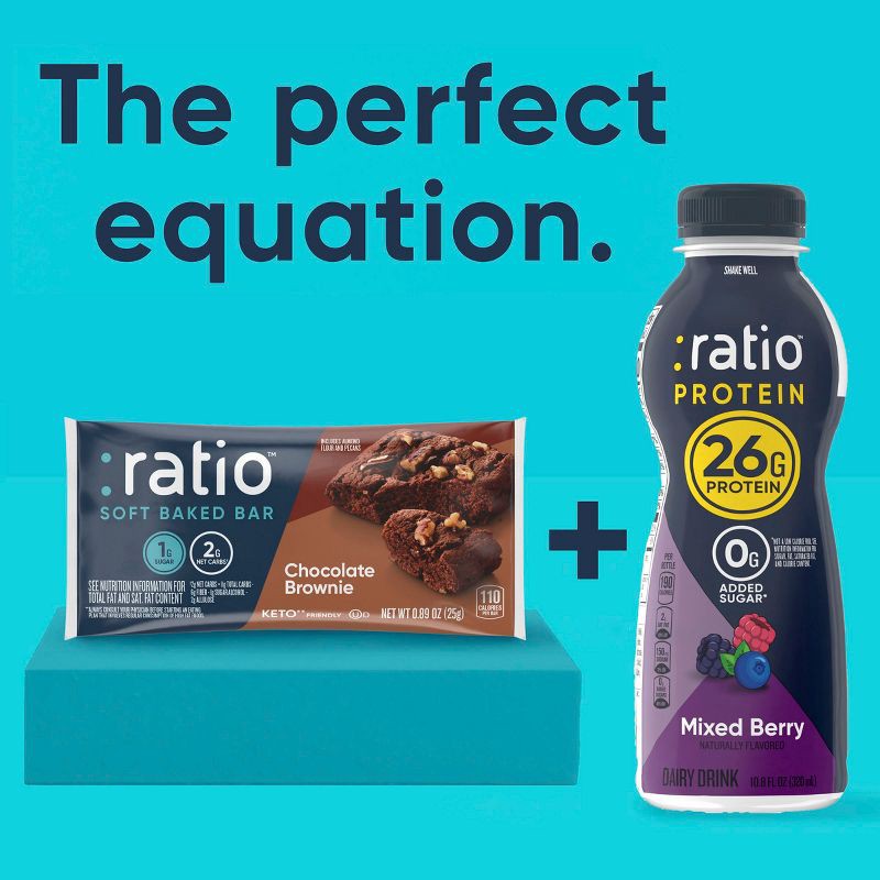 slide 5 of 6, :ratio Protein Yogurt Beverage Mixed Berry - 26g Protein 10.8oz, 26 gram, 10.8 oz