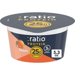 :ratio Protein Peach Greek Yogurt - 25g Protein 5.3oz
