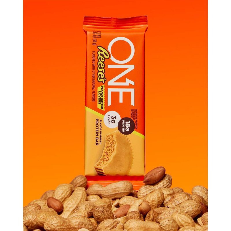 slide 6 of 7, ONE Bar Reese's Peanut Butter Lovers Flavored Protein Bars - 8.48oz/4ct, 8.48 oz, 4 ct