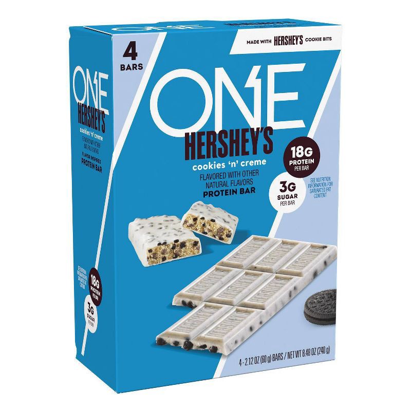 slide 1 of 7, ONE Bar Hershey's Cookies n Creme Flavored Protein Bars - 8.48oz/4ct, 8.48 oz, 4 ct