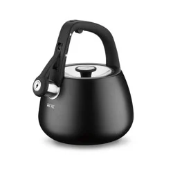 Cuisinart 2qt Stainless Steel Stovetop Kettle Matte Black CKS-25MBK: Whistling Tea Kettle, Large Handle, Flip-Up Spout