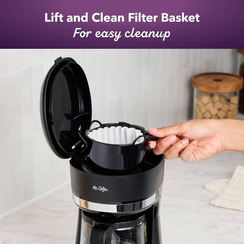 slide 6 of 6, Mr. Coffee 5 Cup Switch Coffee Maker Black: Small Drip Coffee Machine, Electric, Paper Filter, 25 oz Capacity, 25 oz