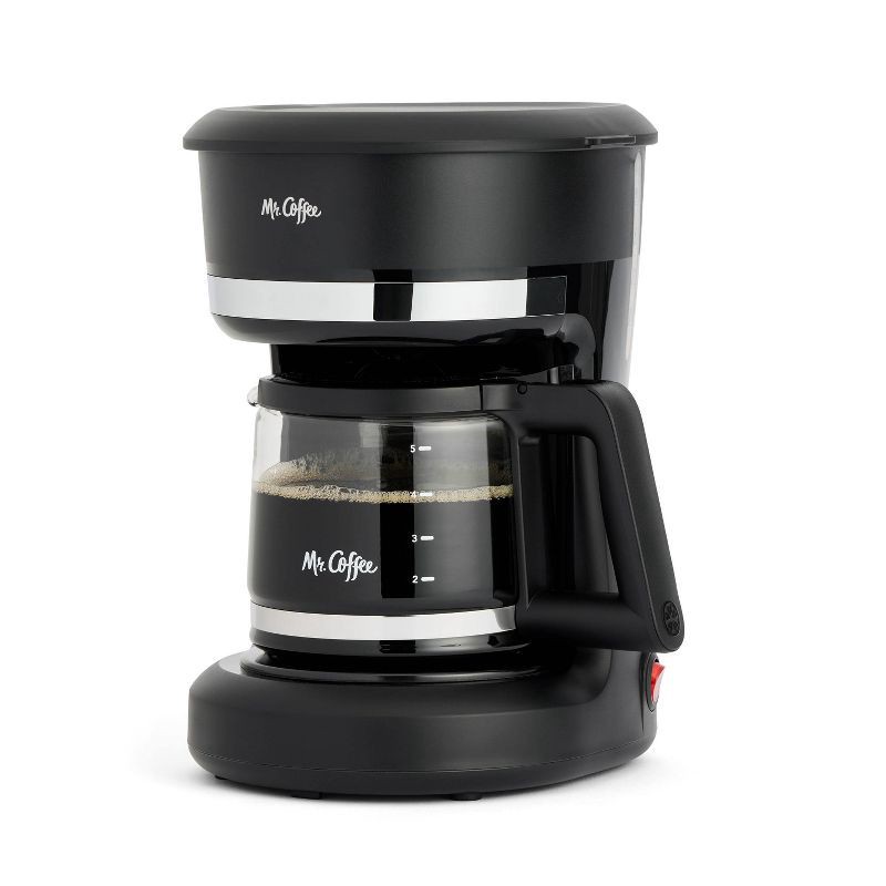 slide 1 of 6, Mr. Coffee 5 Cup Switch Coffee Maker Black: Small Drip Coffee Machine, Electric, Paper Filter, 25 oz Capacity, 25 oz