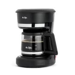 Mr. Coffee 5 Cup Switch Coffee Maker Black: Small Drip Coffee Machine, Electric, Paper Filter, 25 oz Capacity