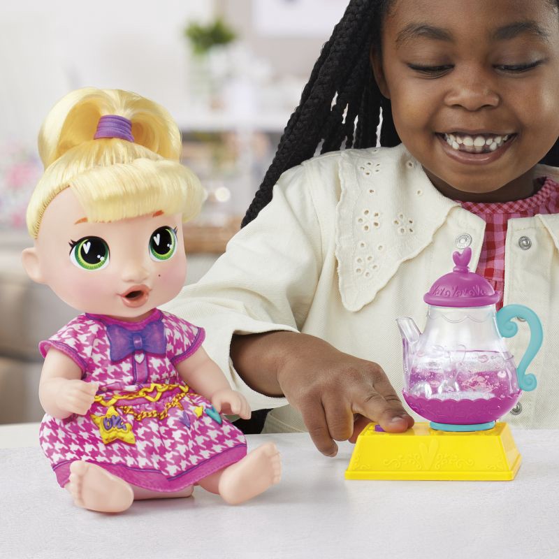 slide 12 of 14, Baby Alive 13.5" Bubbly Tea Party Lala Baby Doll Blonde Hair, 1 ct