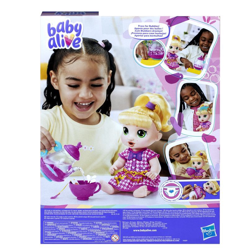 slide 4 of 14, Baby Alive 13.5" Bubbly Tea Party Lala Baby Doll Blonde Hair, 1 ct