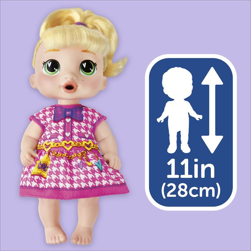 slide 9 of 14, Baby Alive 13.5" Bubbly Tea Party Lala Baby Doll Blonde Hair, 1 ct