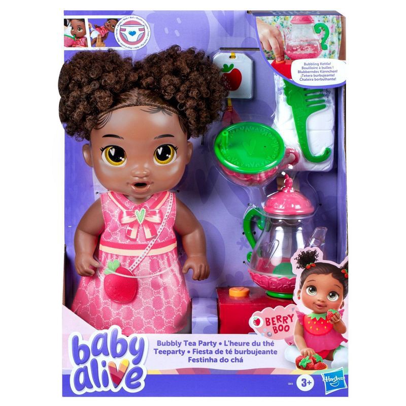 slide 2 of 12, Baby Alive 13.5" Bubbly Tea Party Berry Boo, 1 ct