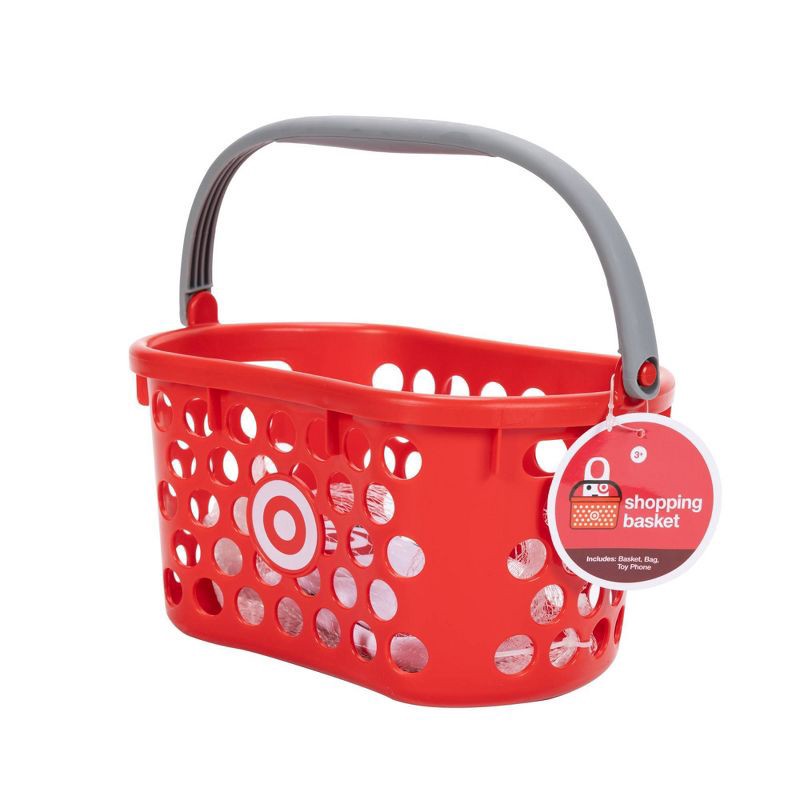 slide 3 of 5, Target Toy Shopping Basket - Red, 1 ct