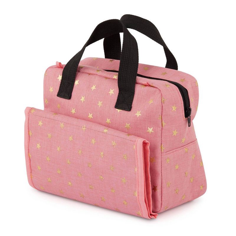 slide 6 of 8, LullaBaby Baby Doll Diaper Bag and Baby Doll Accessories Set – Pink: 7-Piece Toy Set for 14-Inch Dolls, 1 ct