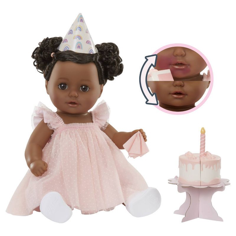 slide 1 of 7, BABY Born 14'' Birthday Doll - Dark Brown Eyes, 1 ct