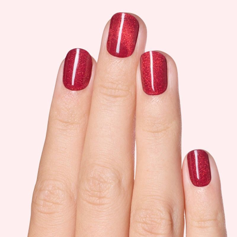 slide 2 of 6, Dashing Diva Glaze Semi-Cured Gel Nail Polish Strips - Ruby Red Apple - 32ct, 32 ct