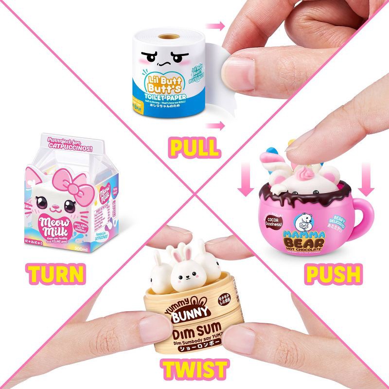 slide 8 of 10, Mini Brands Kawaii Kuties Mini Figure: Articulated Sensory Development Animation Figures, PVC Material, 1 ct