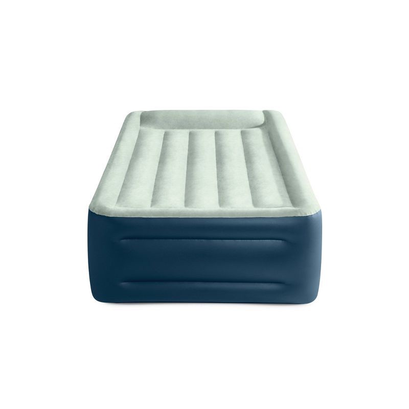 slide 4 of 14, Intex Elevated 18" Pillow Rest Twin Air Mattress with Internal Pump - Off-White/Blue, 1 ct