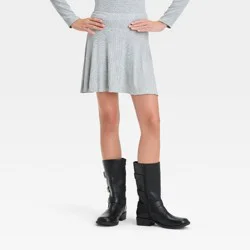 Girls' Knit Skort - art class™ Heathered Gray XL