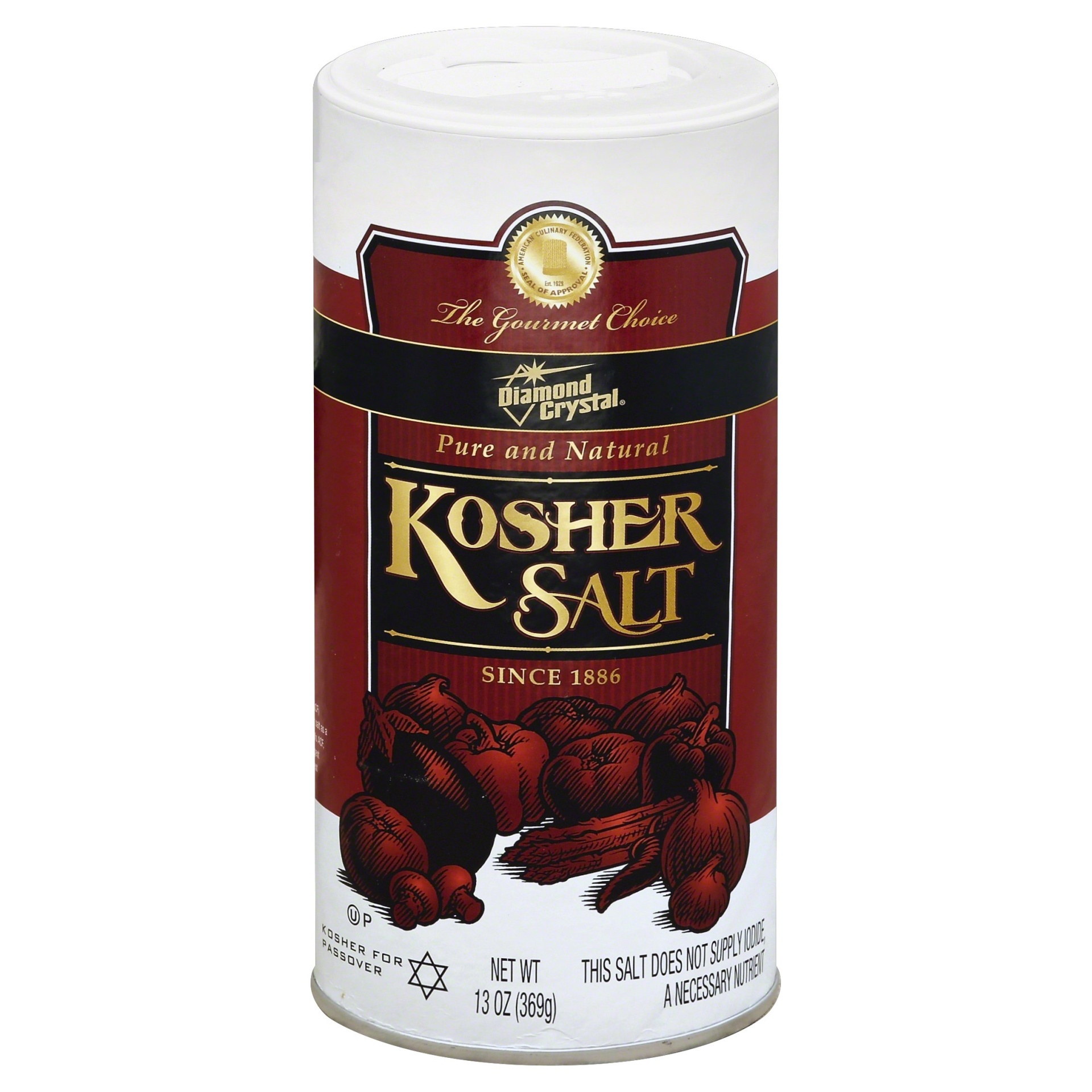 slide 1 of 2, Diamond Crystal Kosher Salt, 13 oz