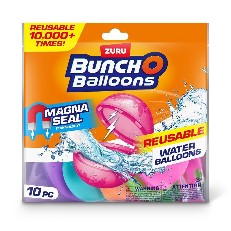 slide 2 of 10, Bunch O Balloons Reusable Water Balloons - 10pk: Pool Games & Toys Set for Kids, 10 ct