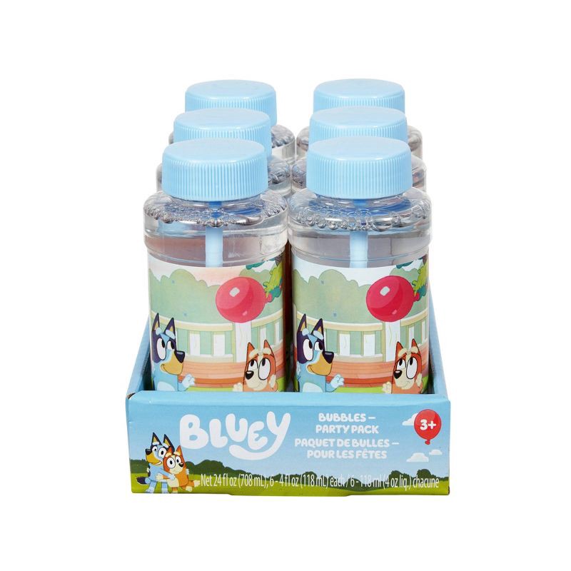 slide 1 of 1, Bluey Party Pack Bubbles - 6pc: Bubble Toys for Kids 3 & Up, 6 ct