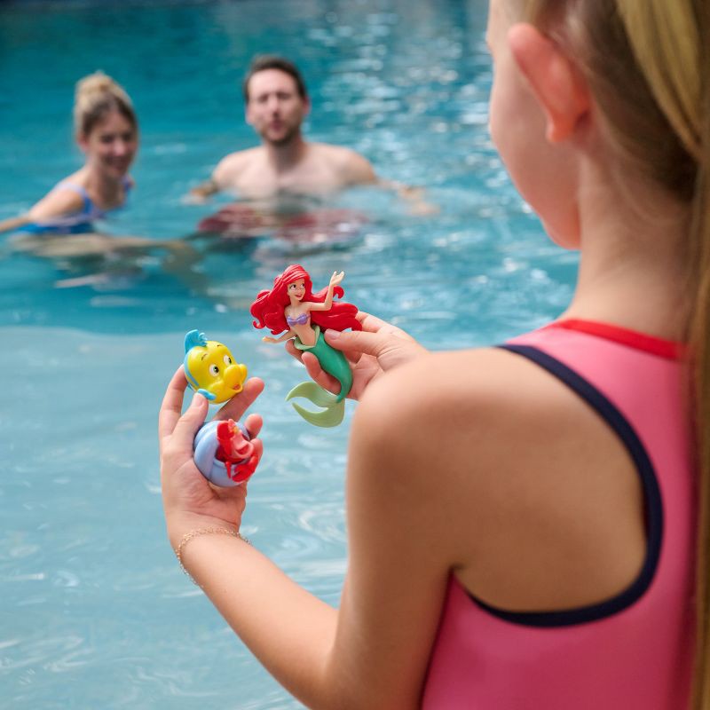 slide 4 of 6, Swimways Disney Princess Ariel Dive Characters: PVC Pool Water Toy Set, 1 ct