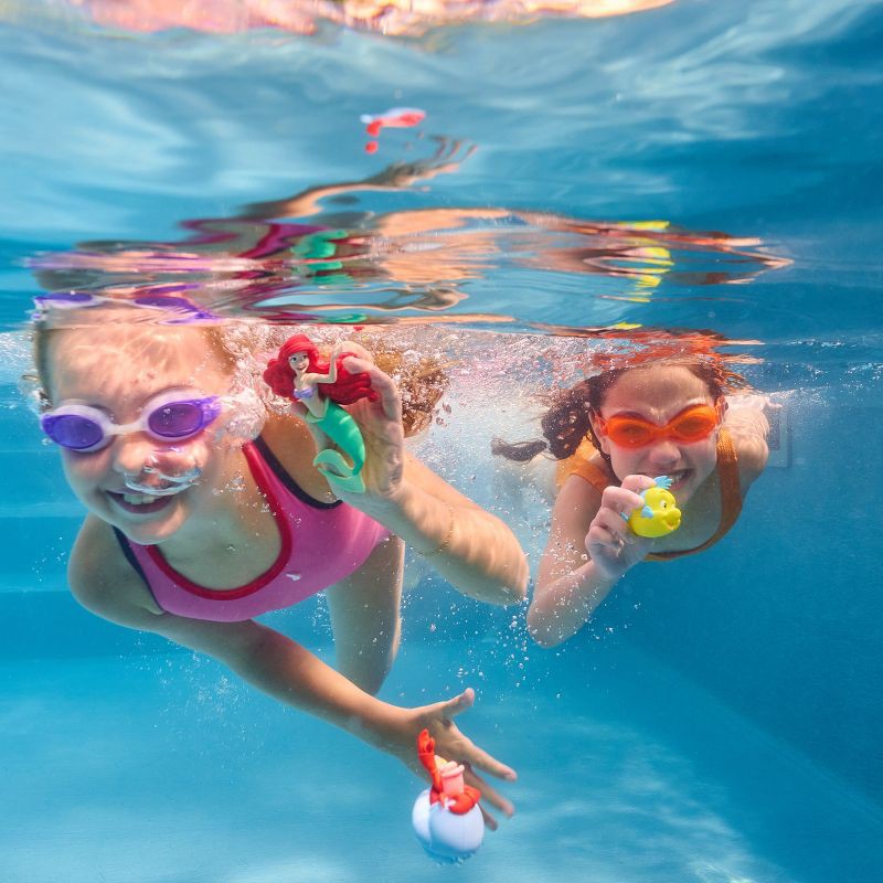 slide 5 of 6, Swimways Disney Princess Ariel Dive Characters: PVC Pool Water Toy Set, 1 ct