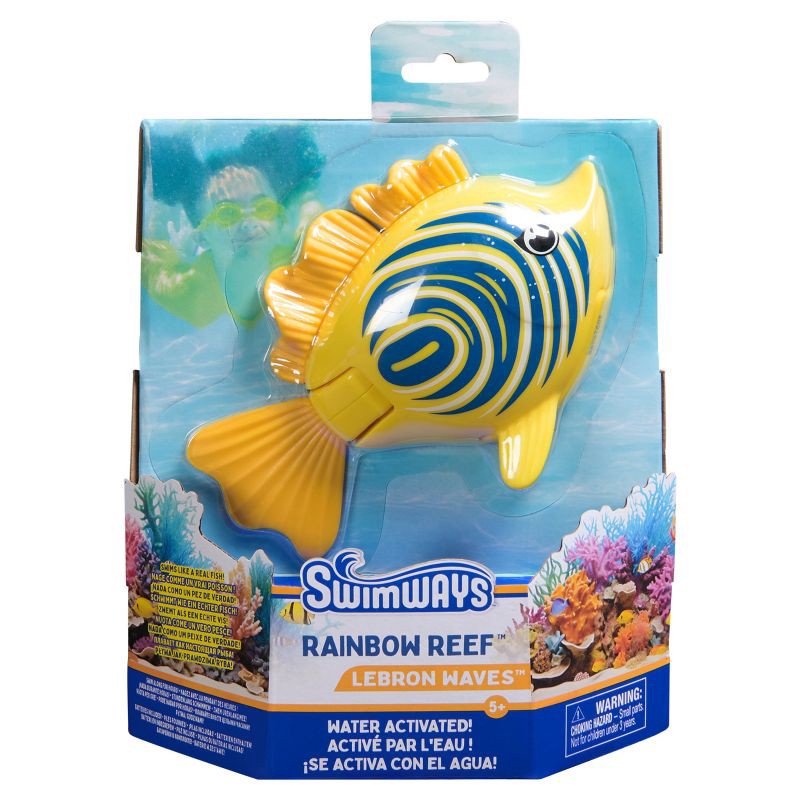 slide 1 of 8, Swimways Rainbow Reef Fish, Lebron Waves: Dive Toy for Ages 5 and Up, 1 ct
