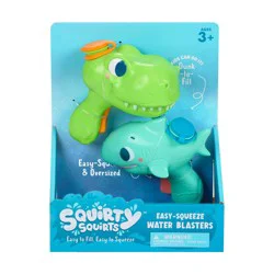 Chuckle & Roar Squirty Squirts Dino & Shark Water Blasters - 2pk