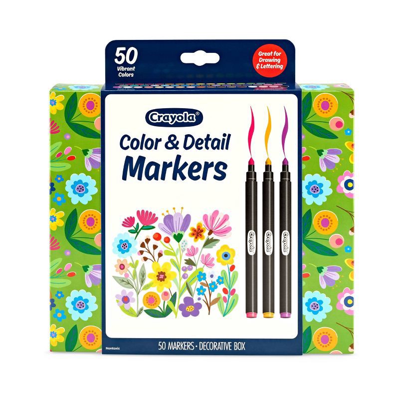 slide 1 of 6, Crayola 50ct Color and Detail Markers, 50 ct