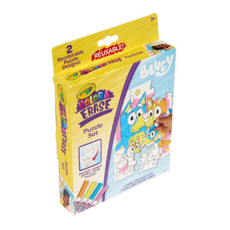 slide 2 of 5, Crayola Color and Erase Puzzle Set Bluey 2ct, 2 ct
