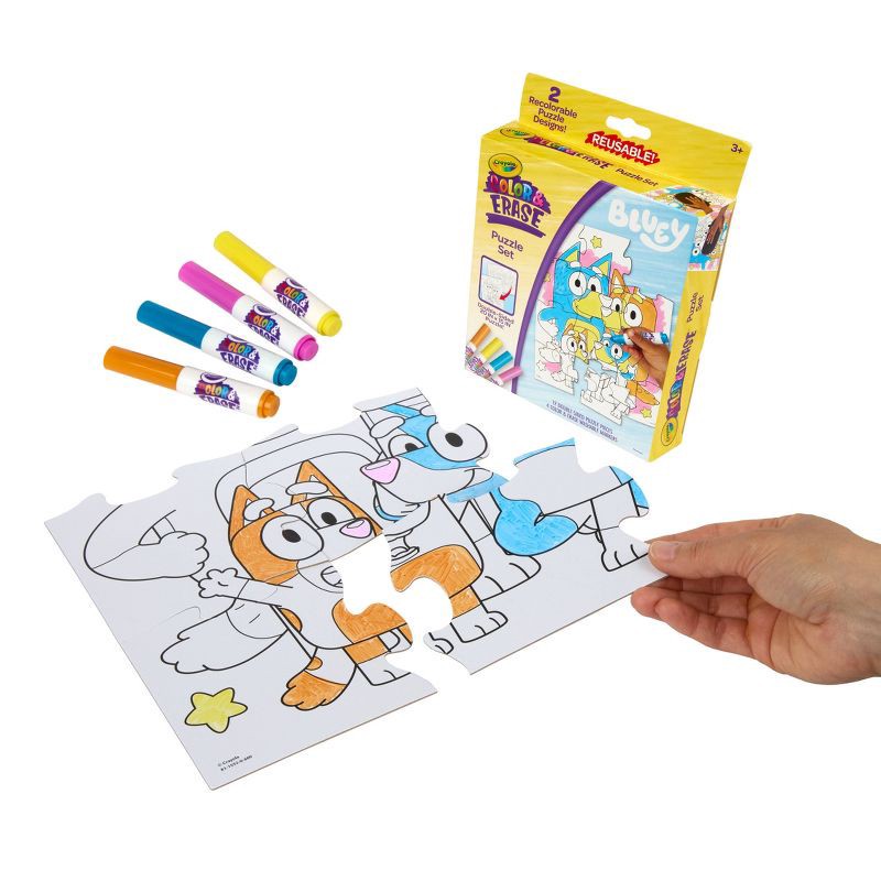 slide 4 of 5, Crayola Color and Erase Puzzle Set Bluey 2ct, 2 ct
