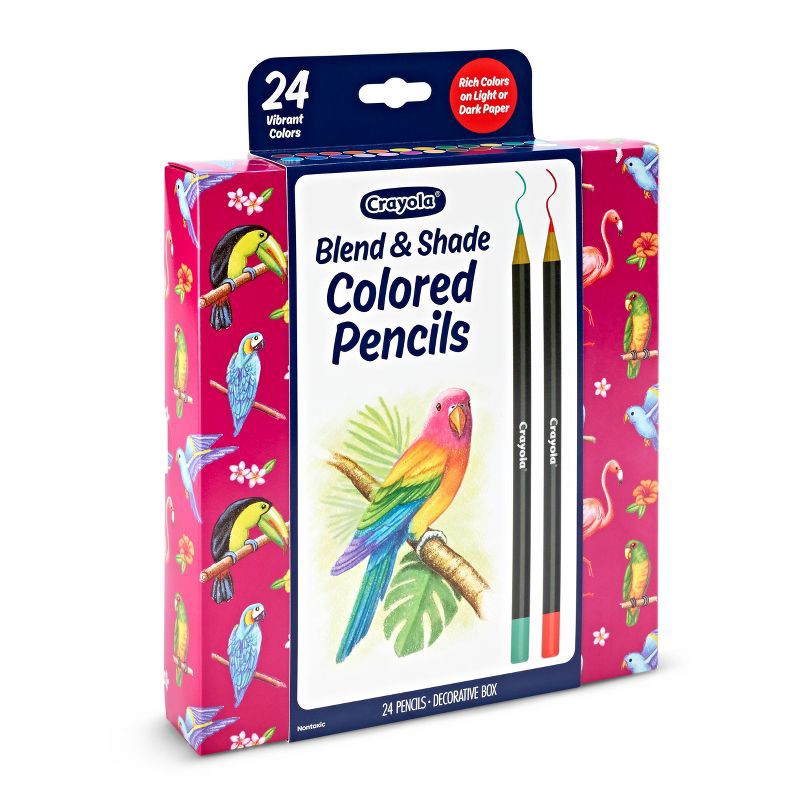 slide 2 of 5, Crayola 24ct Blend and Shade Colored Pencils, 24 ct
