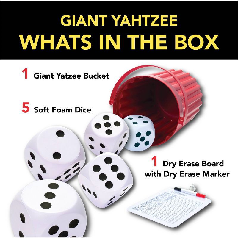 slide 2 of 7, Eastpoint Giant Yahtzee: Polypropylene Lawn Dice Game for 2-8 Players, 1 ct