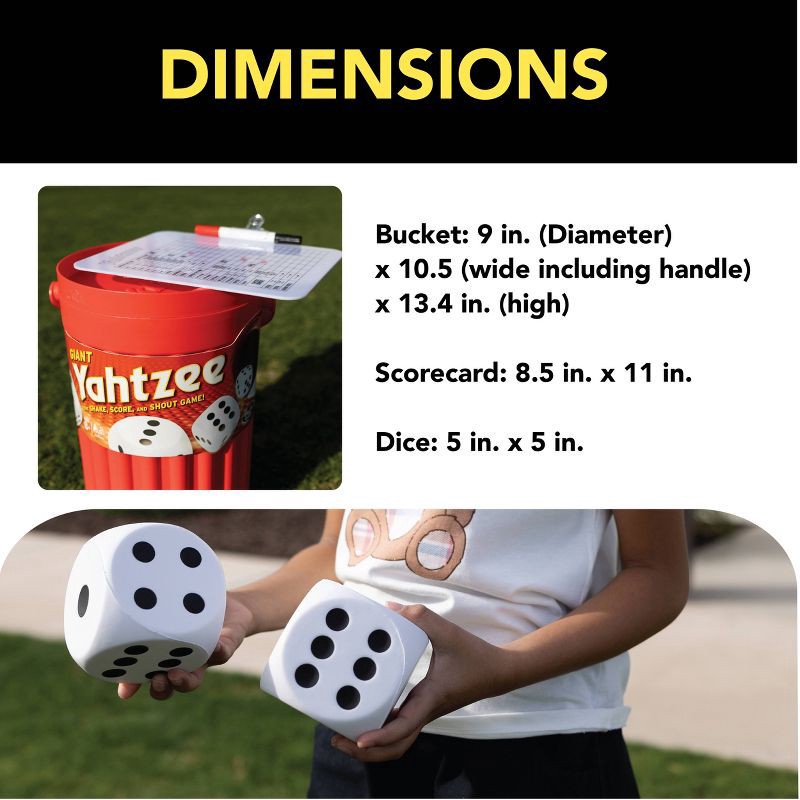 slide 7 of 7, Eastpoint Giant Yahtzee: Polypropylene Lawn Dice Game for 2-8 Players, 1 ct