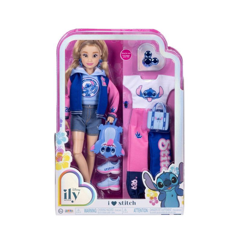 slide 2 of 6, Disney ILY 4ever 12.5" Stitch Doll Varsity Jacket Blonde Hair/Brown Eyes, 1 ct