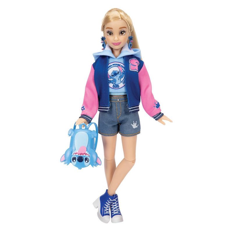 slide 4 of 6, Disney ILY 4ever 12.5" Stitch Doll Varsity Jacket Blonde Hair/Brown Eyes, 1 ct