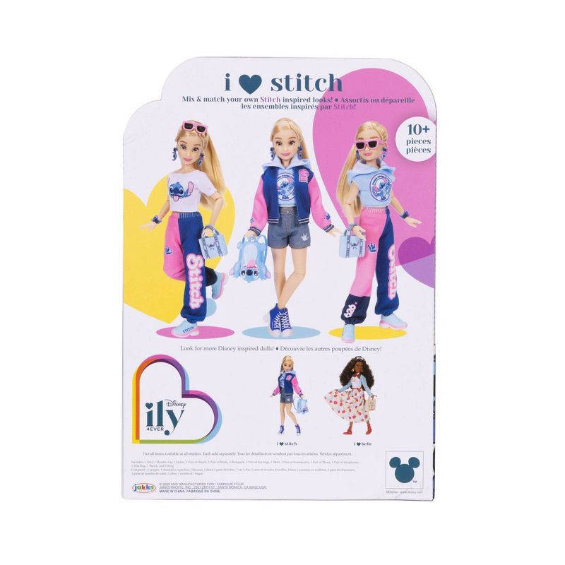 slide 6 of 6, Disney ILY 4ever 12.5" Stitch Doll Varsity Jacket Blonde Hair/Brown Eyes, 1 ct