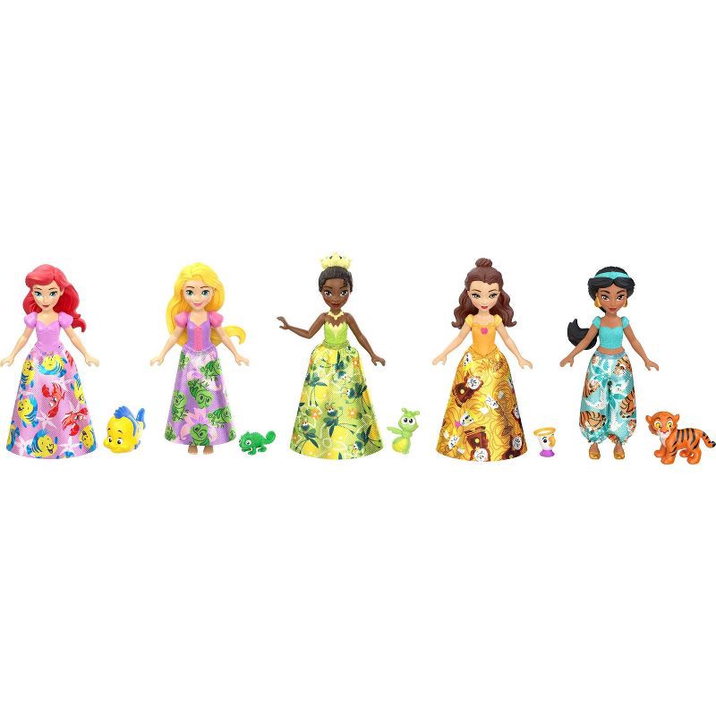 slide 6 of 6, Disney Princess and Friends Set with 5 Small Dolls in Sparkling Outfits and 5 Friend Figures, 1 ct