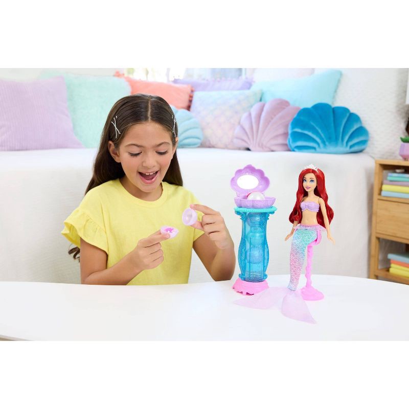 slide 2 of 6, Disney Princess Ariel Vanity Pop Mermaid 11.8" Fashion Doll and Vanity with 5 Pop-Up Surprises, 1 ct
