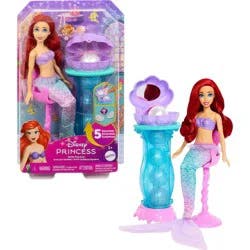 Disney Princess Ariel Vanity Pop Mermaid 11.8" Fashion Doll and Vanity with 5 Pop-Up Surprises