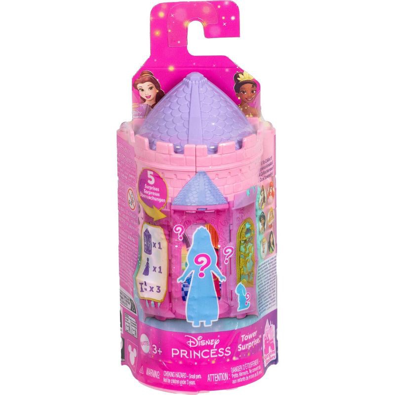 slide 6 of 6, Disney Princess Tower Surprise Small Dolls and Stacking Playsets with 5 Surprises, 1 ct