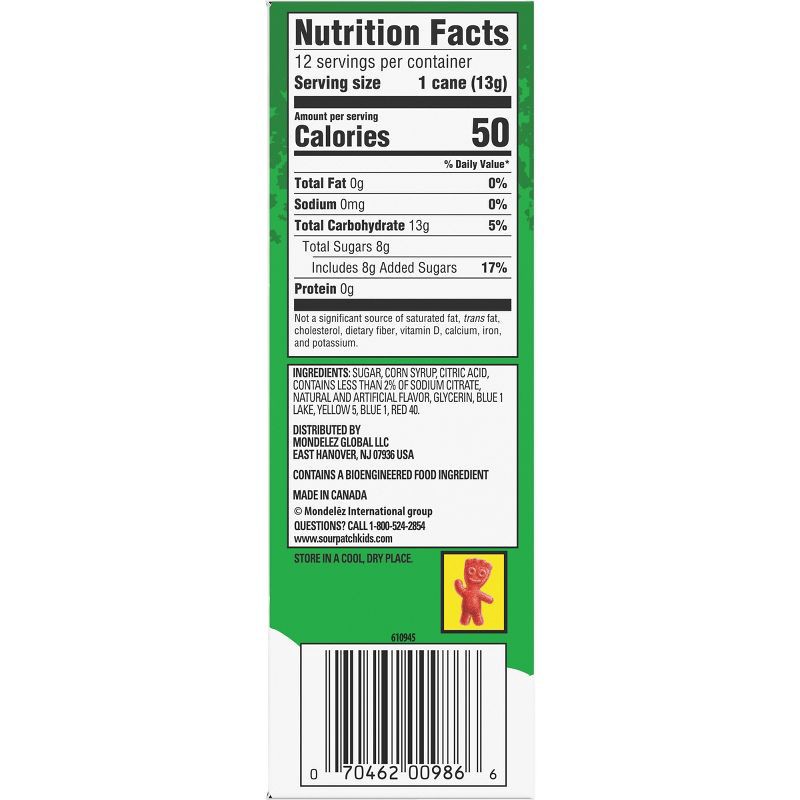 slide 12 of 14, SOUR PATCH KIDS Christmas Candy Cane - 5.29oz, 5.29 oz